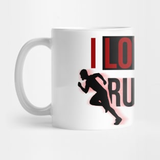 I love running, runner Mug